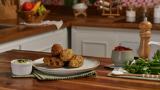 Bolinho de arroz recheado 