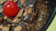 Pudim mousse de chocolate