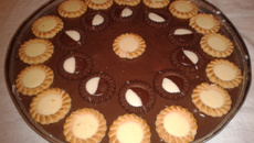 Pavê de chocolate preto e chocolate branco