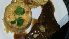 Risoto de frango com champignon