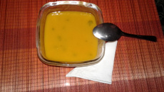 Sopa cremosa de mãe para filha