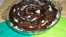 Pavê de batata doce e mirtilo