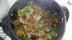 Bacalhau com pimenta biquinho fresca