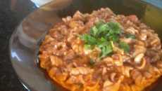 Massa com molho de queijo