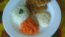 Filé de merlusa maravilhosamente empanados