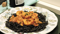 Linguini com frutos do mar