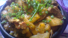 Costela de boi com aipim