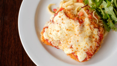 Bife à parmigiana saudável 
