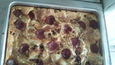 Torta de sal (carne moída e calabresa)