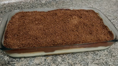 Pavê de coco e chocolate