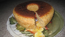 Bolo de queijo e coco