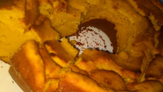 Bolo cremoso de pupunha