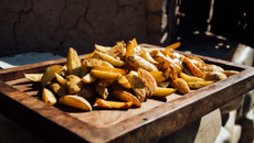 Batata frita na panela de pressão