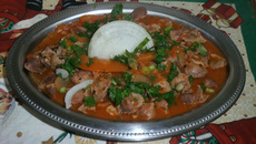 Moela ao molho de tomates