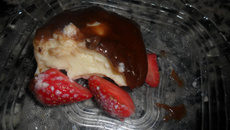 Delícia de morango com chocolate