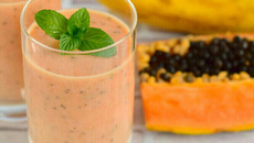 Vitamina de mamão com banana