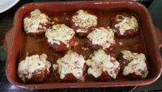 Linguiça à parmegiana