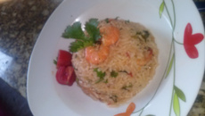 Arroz com camarão muito fácil