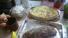 Batata com creme de leite ao forno