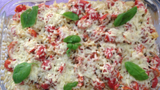 Macarrão com tomatinhos cereja