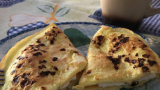 Crepioca (sabor pão de queijo)