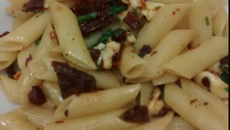 Penne rápido de domingo