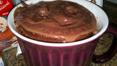 Bolo de chocolate de caneca