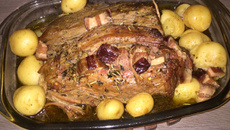 Carne assada recheada