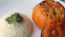 Mini-moranga recheada com carne seca e cream cheese