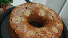 Bolo diet de banana, sem farinha e sem açúcar