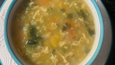Sopa de mandioquinha com frango