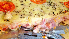 Torta de pizza cremosa