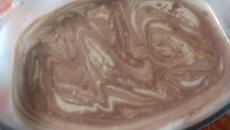 Creme gelado de banana c/ canela e chocolate