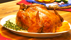 Frango recheado com farofa