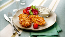 Frango flakes com molho de iogurte