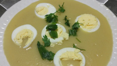 Creme de batatas com ovos