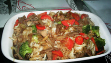 Yakisoba de carne
