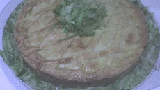 Torta de alho poró da Lu