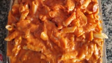 Penne ao molho de requeijão e bacon