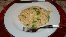 Risoto de camarão chique da Neneli