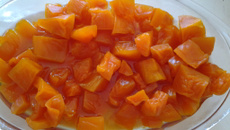 Doce de abóbora em pedaços