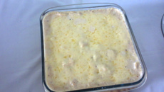 Gravatinha com frango e molho branco