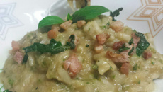 Risoto de abobrinha e iogurte