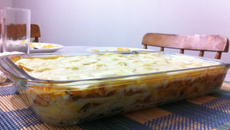 Lasanha Andésa (Lasanha de Frango com Calabresa)