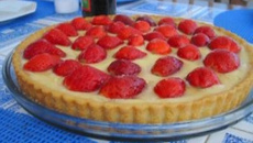 Torta de morango e baunilha