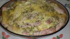 Couve-flor com presunto e mussarela