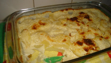 Batata com creme de queijo