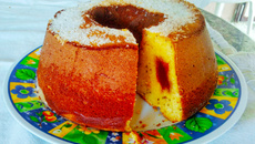 Bolo de fubá de massa cozida