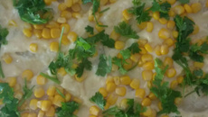 Frango e batatas com creme de milho