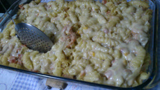 Macarrão de forno com atum